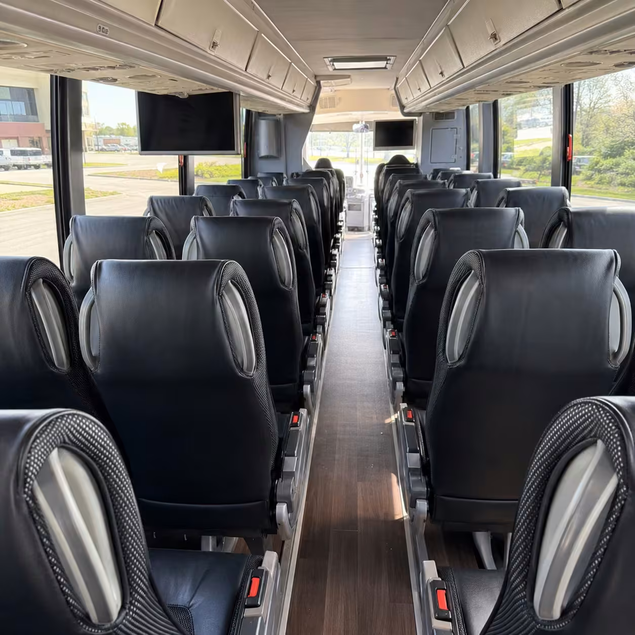 40 56 passenger charter bus interior
